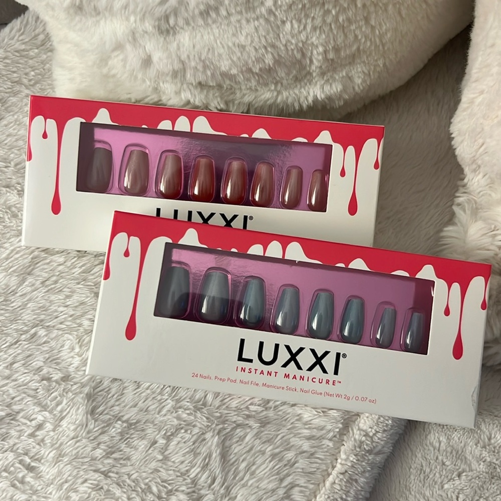 2 SETS OF LUXXI INSTANT MANICURE PRESSON NAILS BRAND NEW RETAIL $16 each